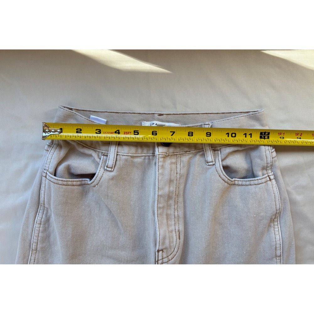 PacSun Double Knee Carpenter Pants Tan Beige Paint Splatter High Waisted Size 25 - Picture 4 of 7